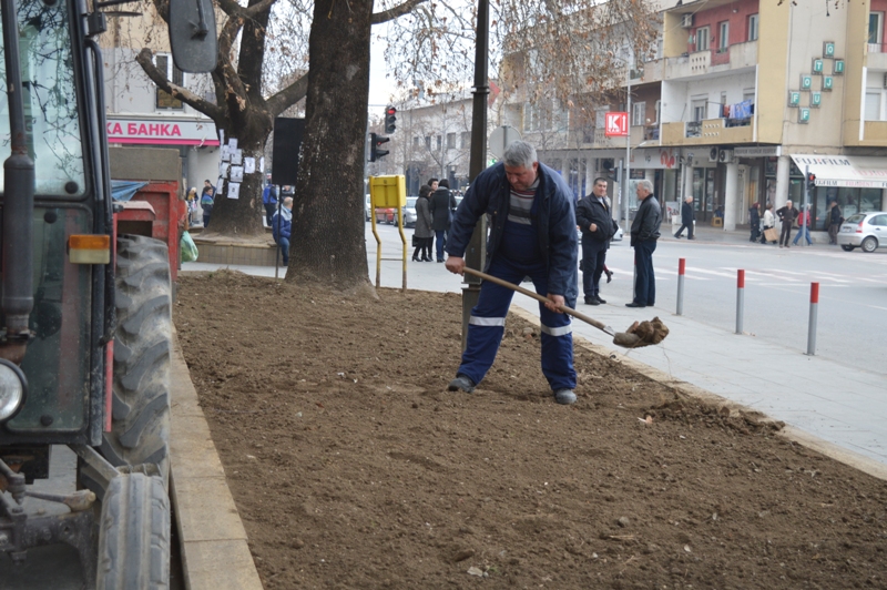 Се разубавуваат зелените површини во градот