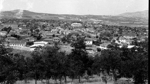 Стари фотографии на Кавадарци : Панорама на Кавадарци 1954