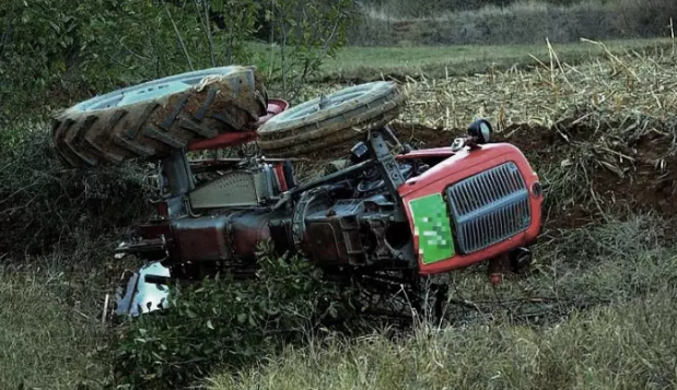 Oд билтенот на ПС под ОН Кавадарци / Тешка повреда  пo превртување трактор