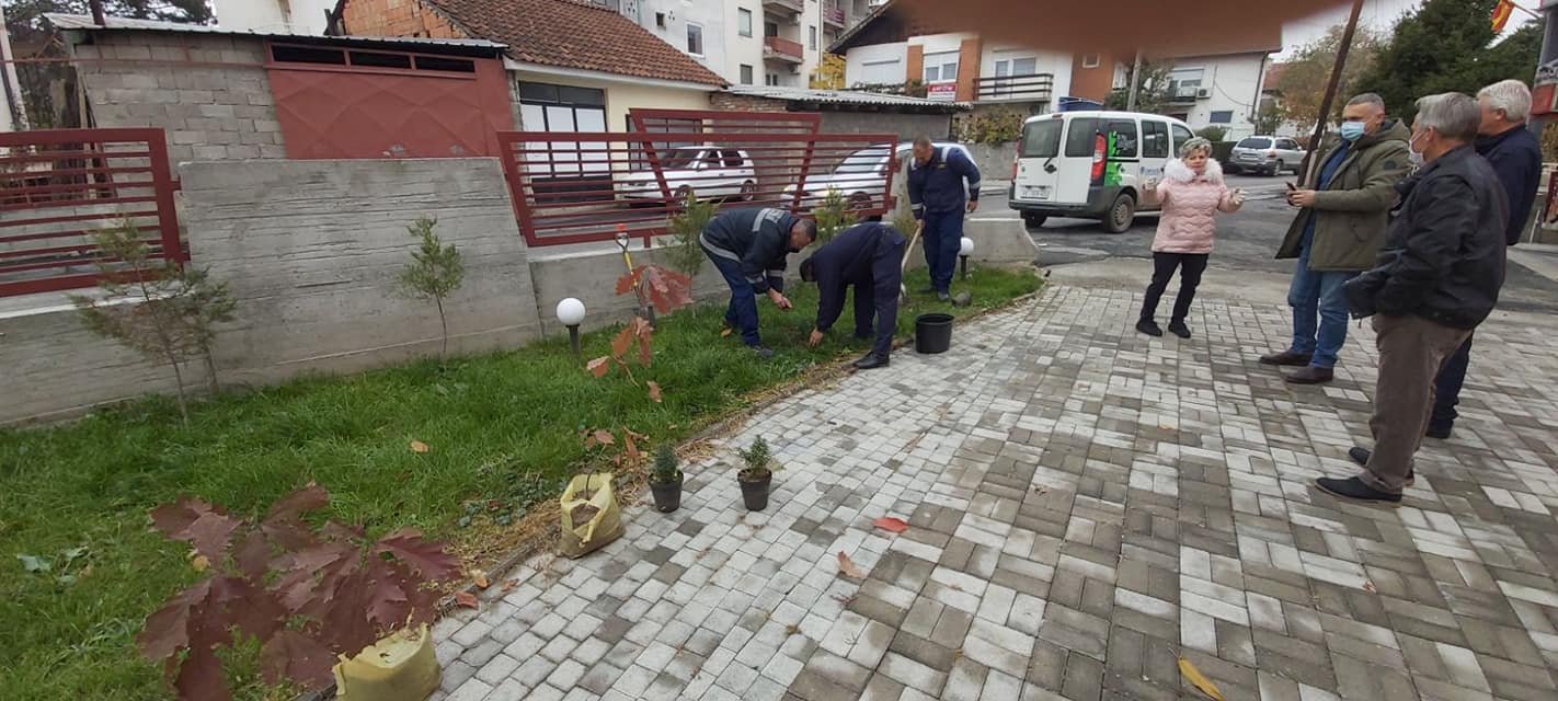 Уредување на дворот во ППТЕ Кавадарци