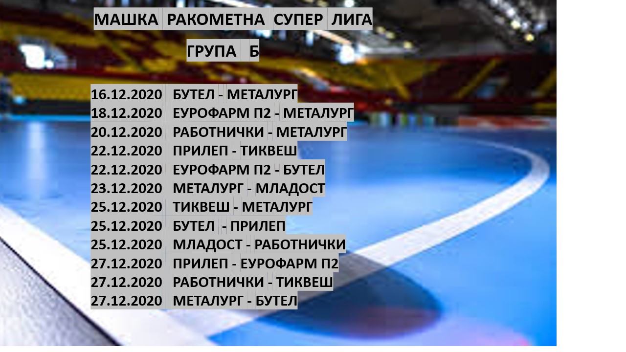 СТАРТУВА РАЗВРСКАТА ЗА ПОЗИЦИЈАТА БРОЈ 3 ВО ГРУПАТА Б ВО РАКОМЕТНАТА СУПЕРЛИГА